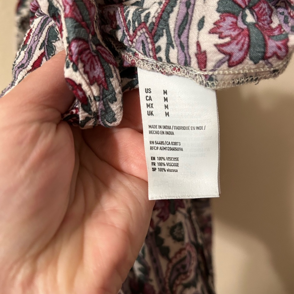 American Eagle Outfitters Floral Tunic - Red and White - Picture 4 of 6